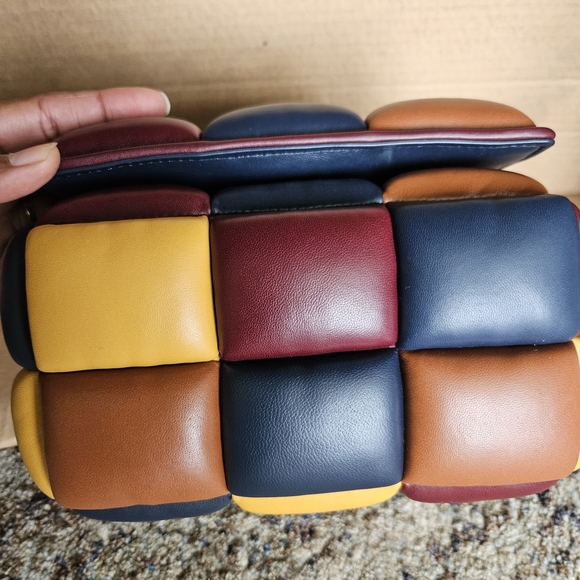 Kate Spade Dark Merlot Multicolor Quilted Leather Boxxy Bag - Picture 8 of 11